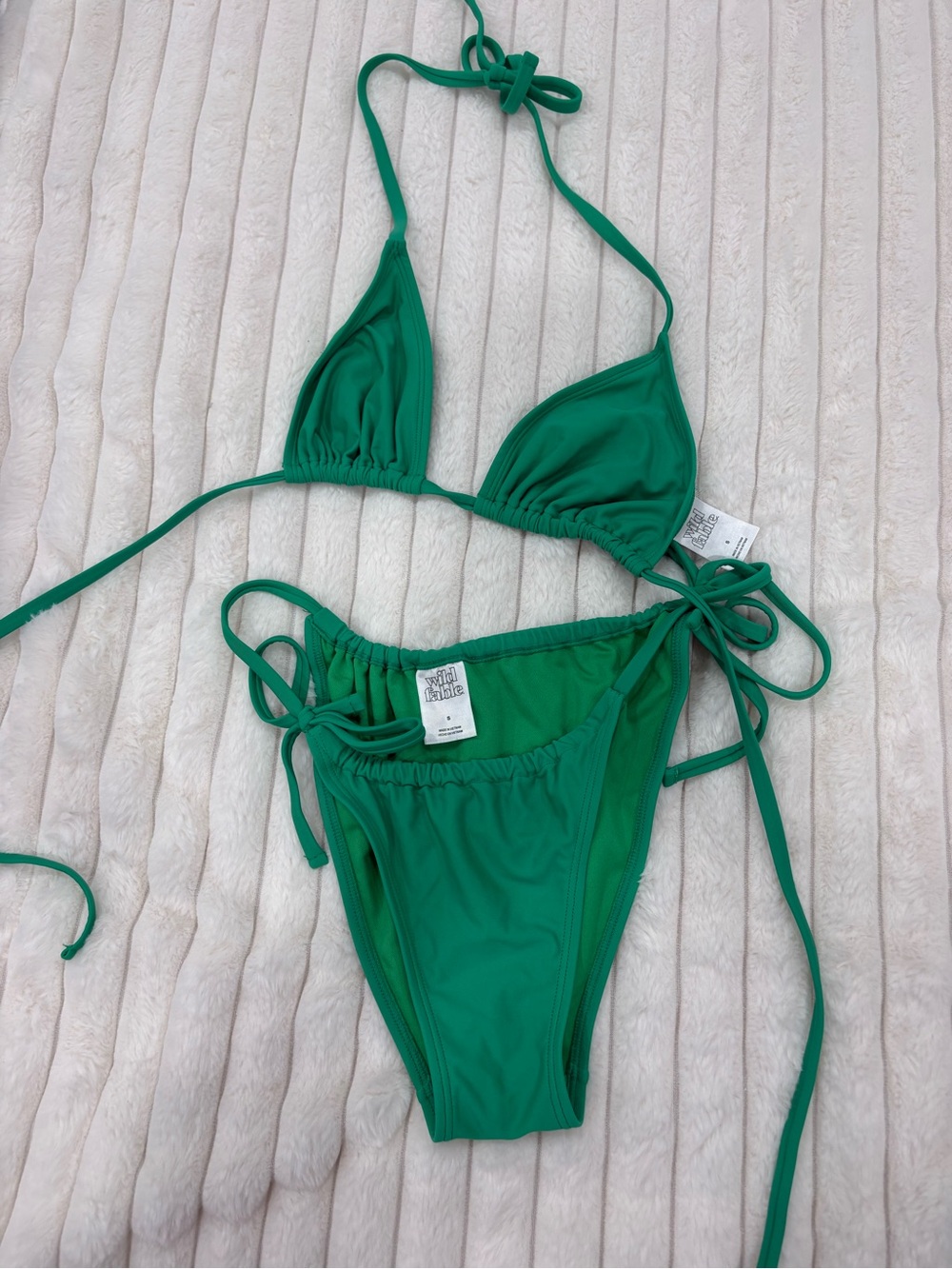 wild fable Green String Bikini Set